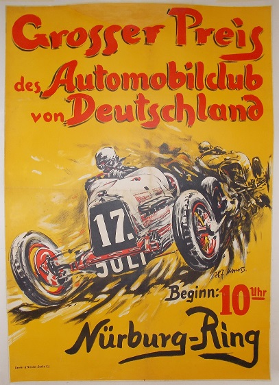 1932 German GP at the Nurburgring poster