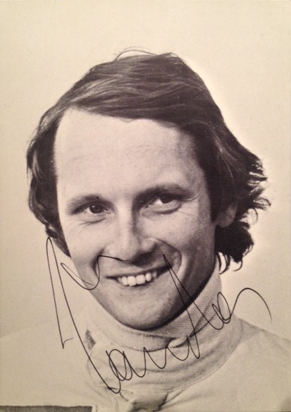 1974 Niki Lauda Ferrari Factory postcard signed