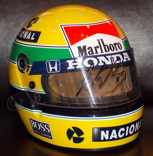 1989 Ayrton Senna signed race helmet
