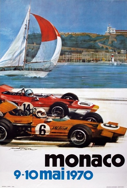 1970 Monaco GP original poster
