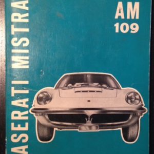 1963 Maserati Mistral owner's manual