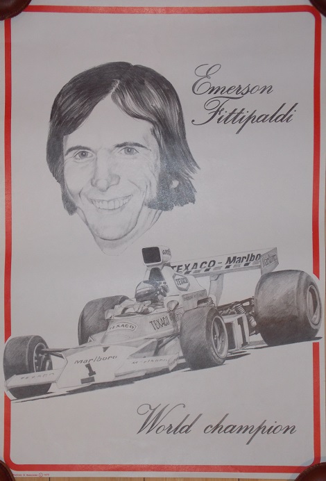 1974 Emerson Fittipaldi World Champion poster