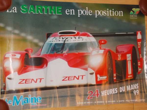 1999 Le Mans Toyota GT One La Sarthe poster