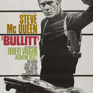 1968 'Bullitt' movie poster - large format French