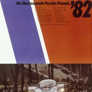 1982 Porsche Factory Le Mans poster