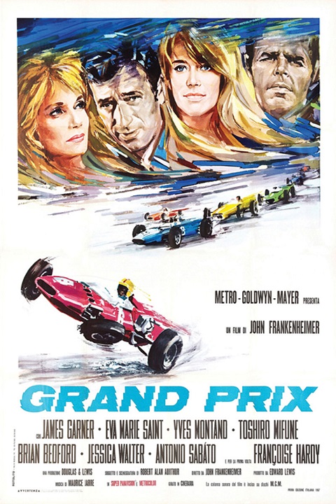 1966 'Grand Prix' Italian movie poster - huge format Italian