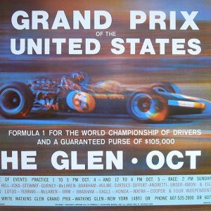 1968 USGP at Watkins Glen event poster