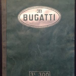 1934-1940 Bugatti 3L 300 Type 57 owner's manual