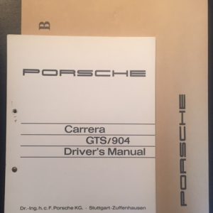 1963-5 Porsche 904 GTS Carrera owner's manual
