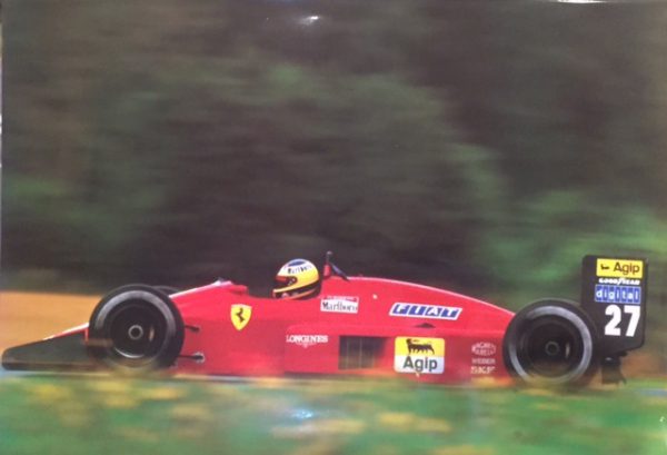 1987 Ferrari Michele Alboreto factory poster