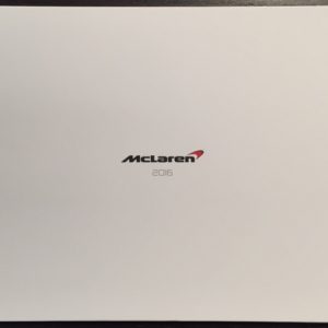 2016 McLaren full range brochure