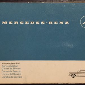 1962 Mercedes 300SL Roadster Service Booklet