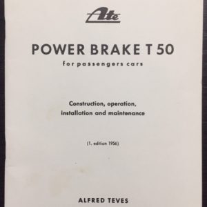 1956 Mercedes 300SL 'ATE Power Brake T50' booklet