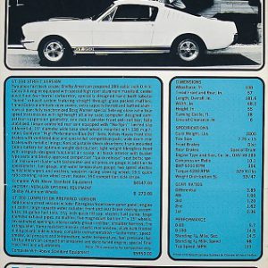 1965 Shelby GT350 Mustang brochure