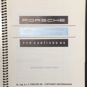 1954-5 Porsche 550 Spyder owner's manual
