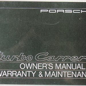 1975-6 Porsche 911 Turbo Carrera owner's manual