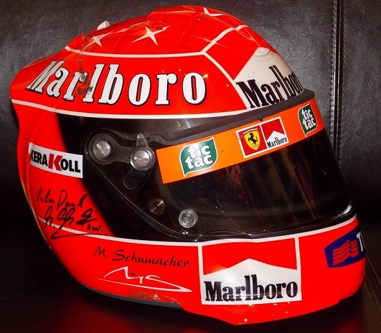 2001 Michael Schumacher Ferrari test helmet