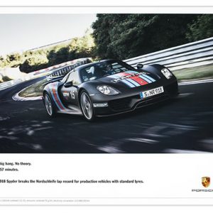 2013 Porsche 918 Spyder Nurburgring Record dealer poster