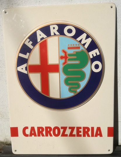 1970s Alfa Romeo 'Carrozzeria' dealer sign