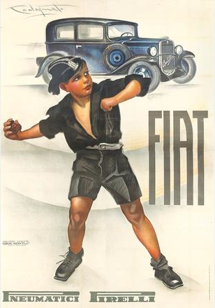 1932 Fiat factory poster - huge