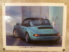 1990 Porsche 911 Carrera 2 Targa showroom poster