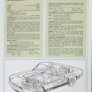 1967 Shelby GT350 / GT500 Mustang brochure
