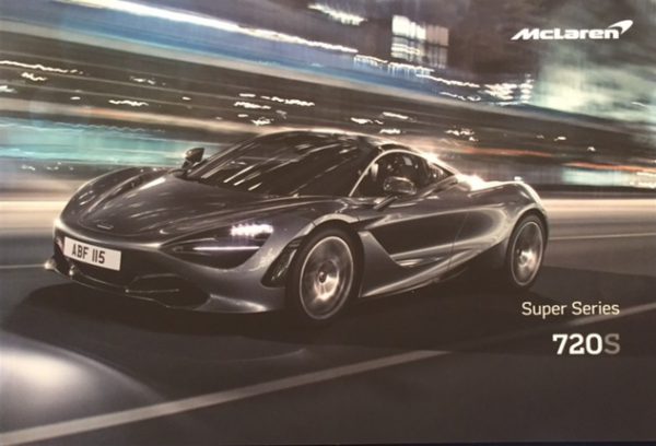 2017 McLaren 720S soft cover brochure in English