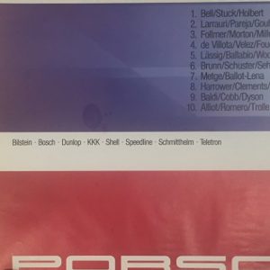 1986 Porsche Factory Stunden Le Mans celebration poster