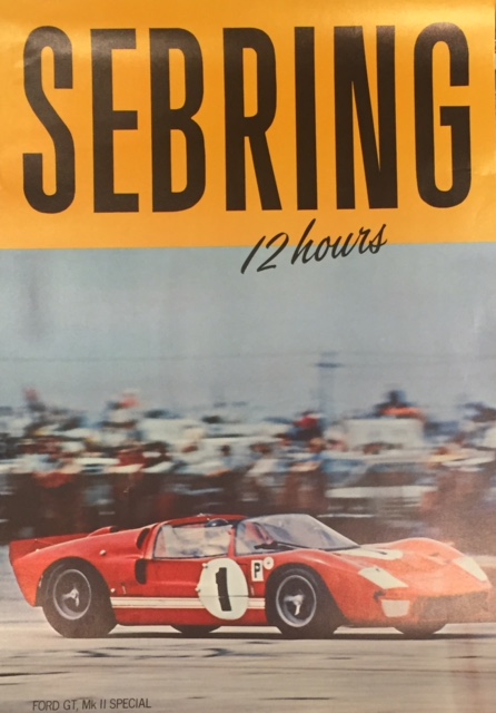 1966 Sebring 12 Hours poster - Ford GT40
