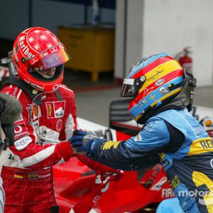 2005 Michael Schumacher Ferrari helmet - Imola