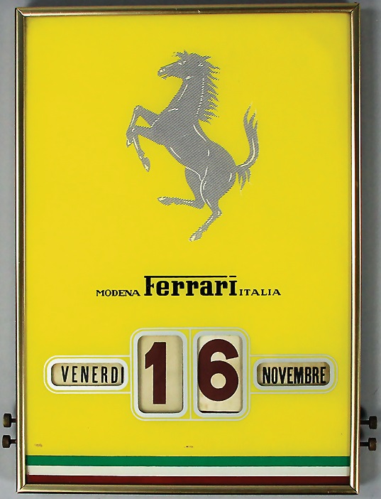 1950s Ferrari Factory perpetual calendar