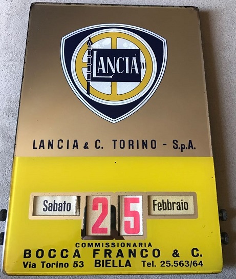 1950-60s Lancia Factory perpetual calendar
