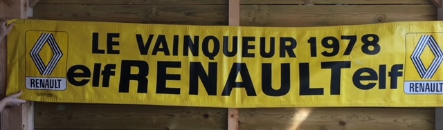 1978 Le Mans Renault winner’s banner