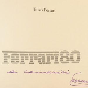1979 'Ferrari 80' book signed by Enzo Ferrari