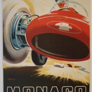 1955 Monaco GP original poster