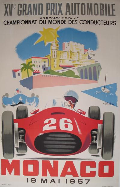 1957 Monaco GP original poster (Ramel)
