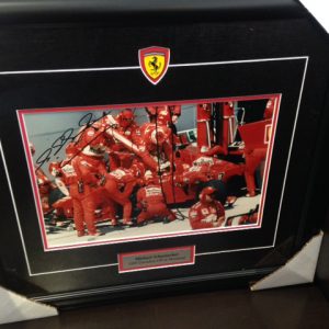 1999 Canadian GP pit stop photo signed by Michael Schumacher