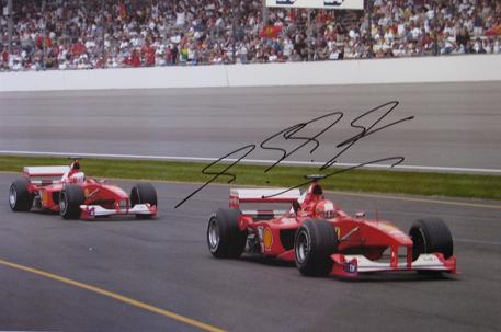 2000 USGP at Indianapolis photo signed by Michael Schumacher