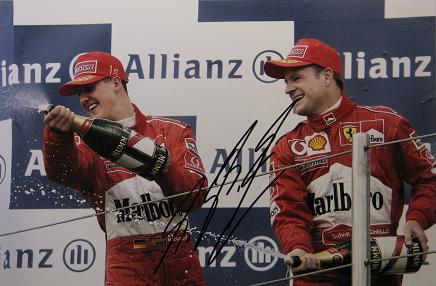 2002 European GP at Nurburgring photo signed by Michael Schumacher