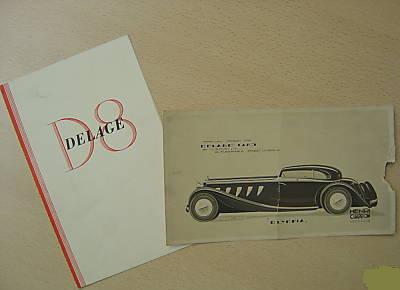 1938 Delage D8 brochure