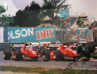 1994 Jean Alesi signed Ferrari photo
