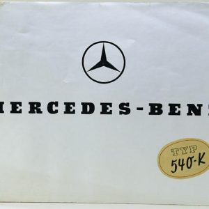 1937 Mercedes 540K catalog