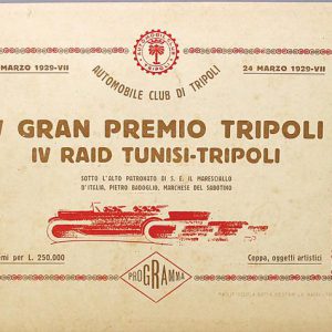 1929 GP Tripoli program