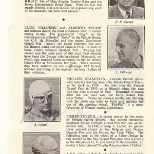 1949 Daily Express program signed by Ascari