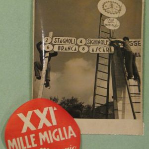 1954 Mille Miglia participant's decal & photo