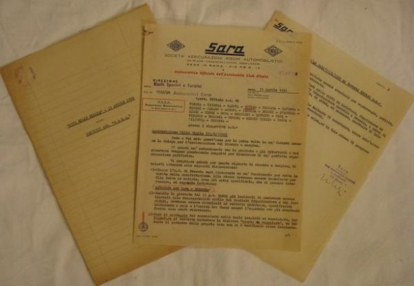 1950 Mille Miglia SARA letter
