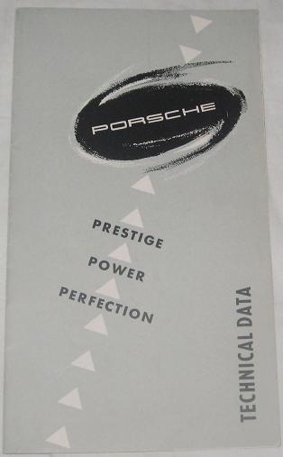 1953-4 Porsche 356 technical data brochure