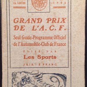 1906 Le Mans program - the first one!