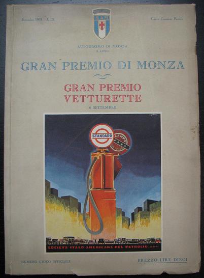 1931 Italian GP at Monza program