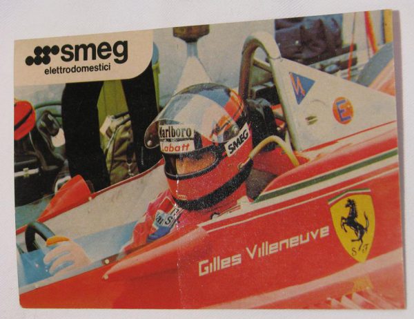 1979 Gilles Villeneuve sponsor postcard (SMEG)